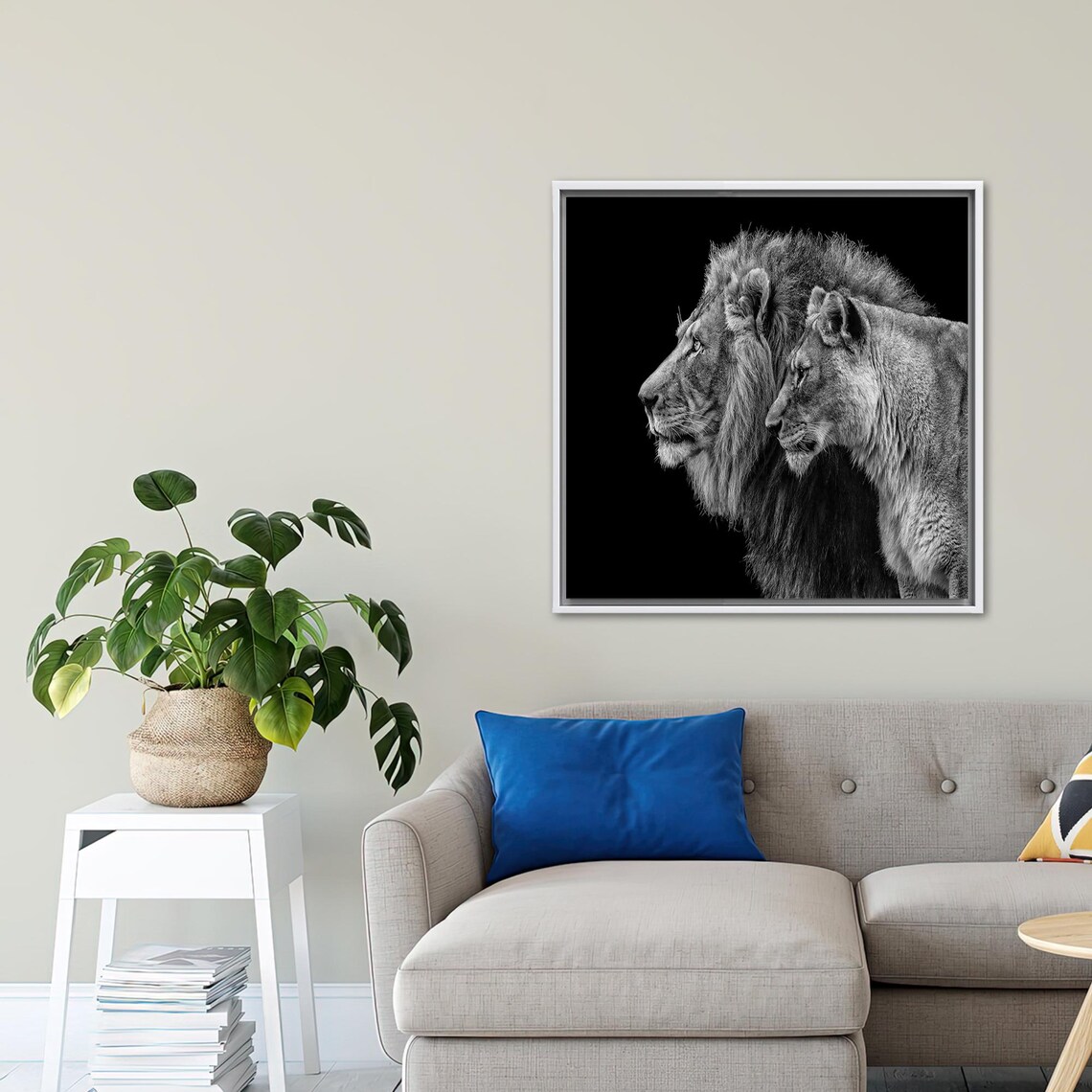 Lion Couple Personalized Man Cave Art Print - Image 4