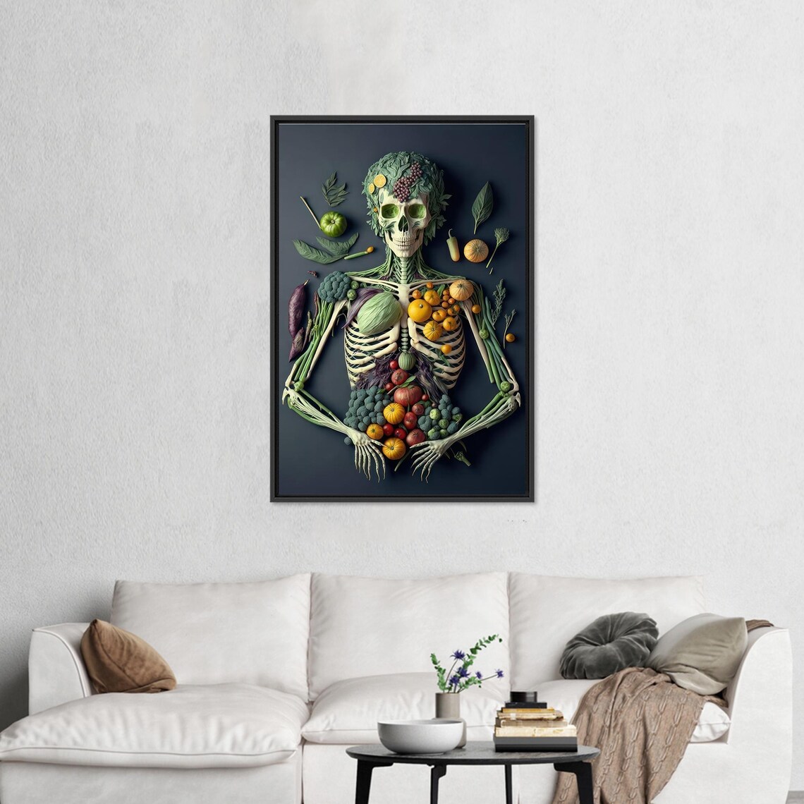 Happy Skeleton 3D Healty Living Art Print - Image 3