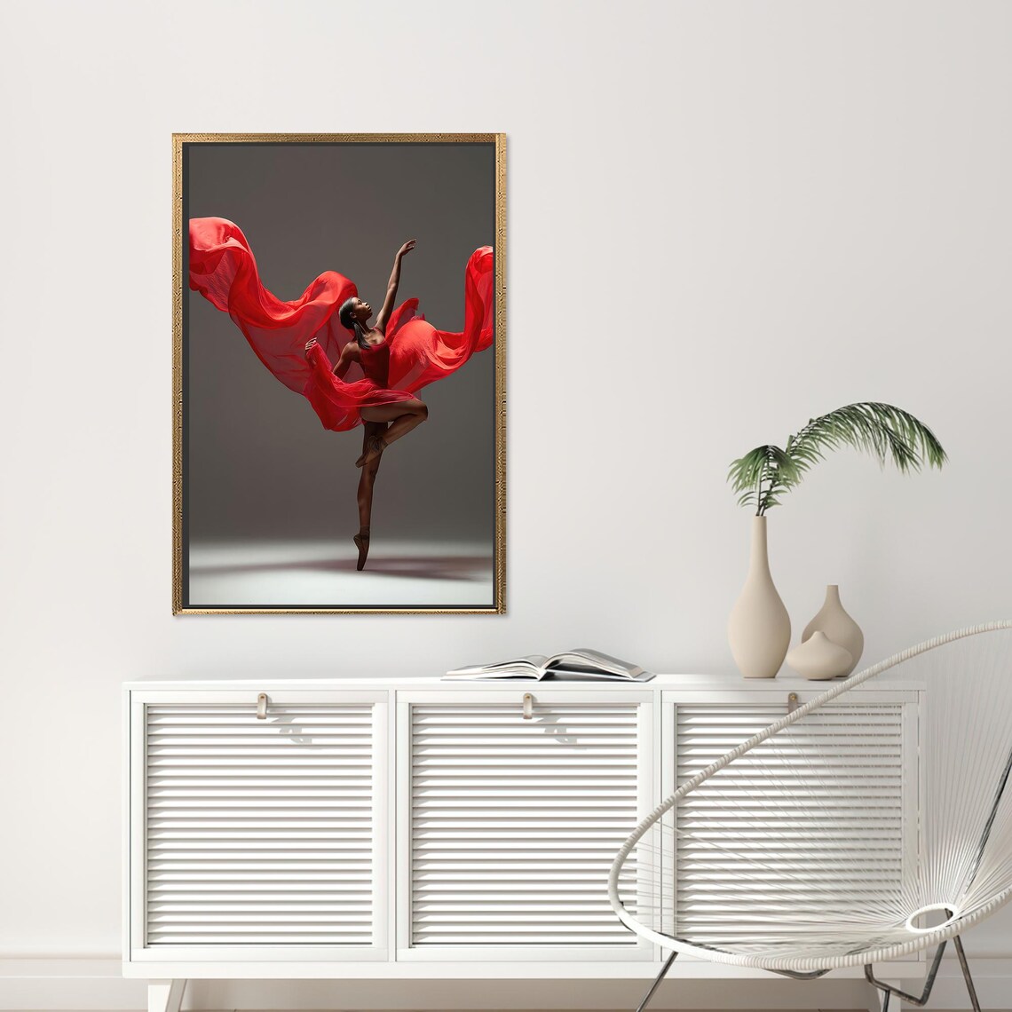 Christmas Decor Abstract Print, Black Ballerina - Image 2