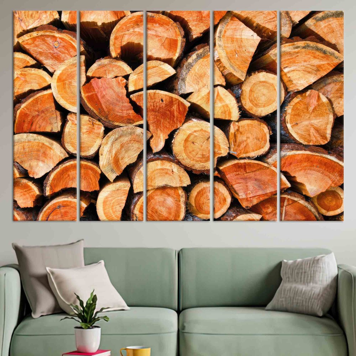 Wood Ring Wall Art, Farmhouse Decor Gift For Him - Image 2