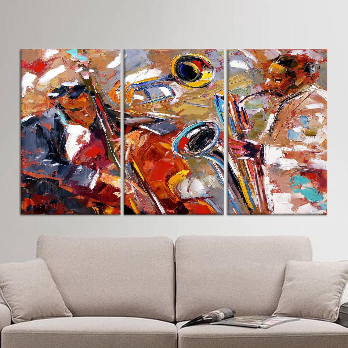 Jazz Musicians Abstract Boho Wall Decor - Image 2