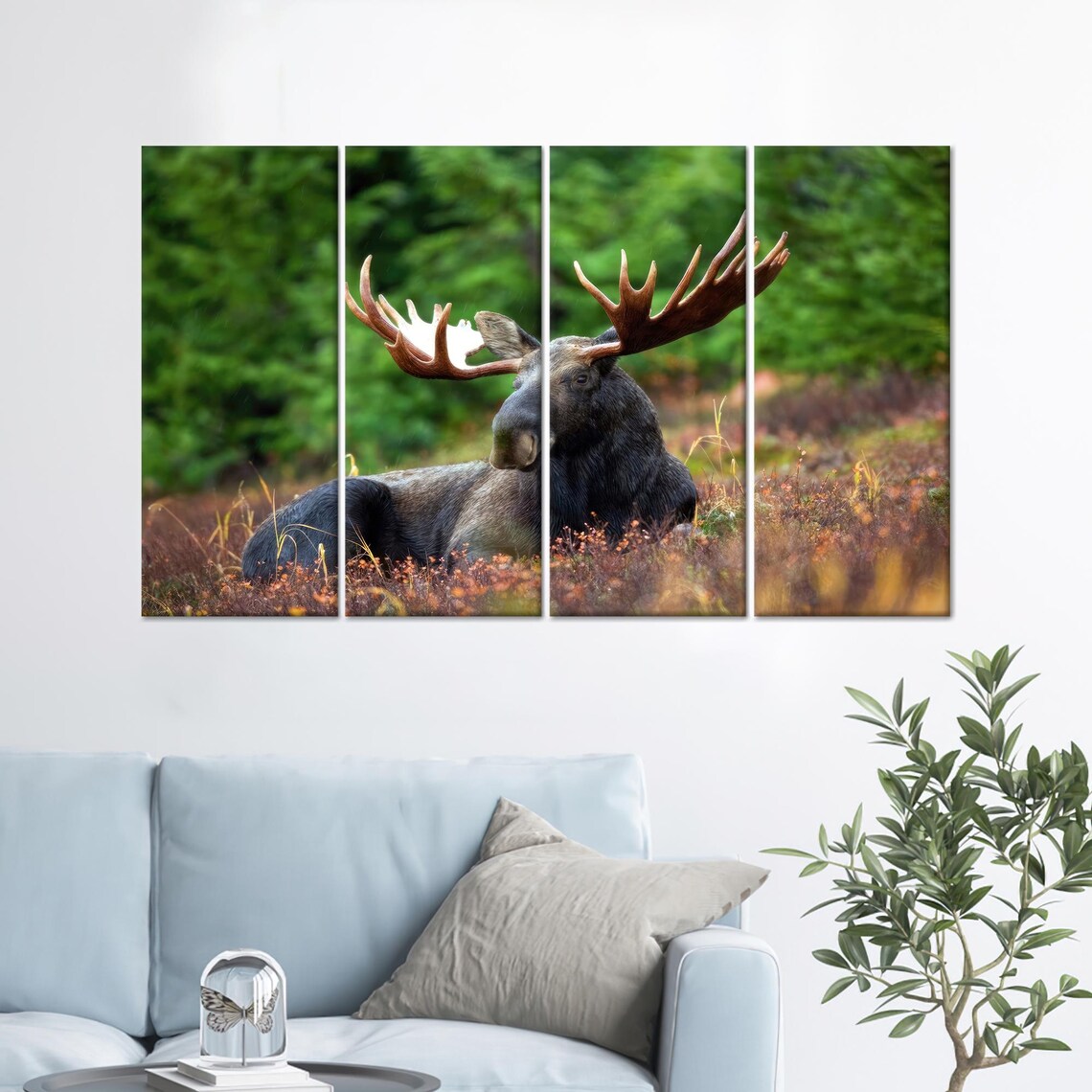Elk and Moose Halloween Decor, Man Cave Art - Image 3