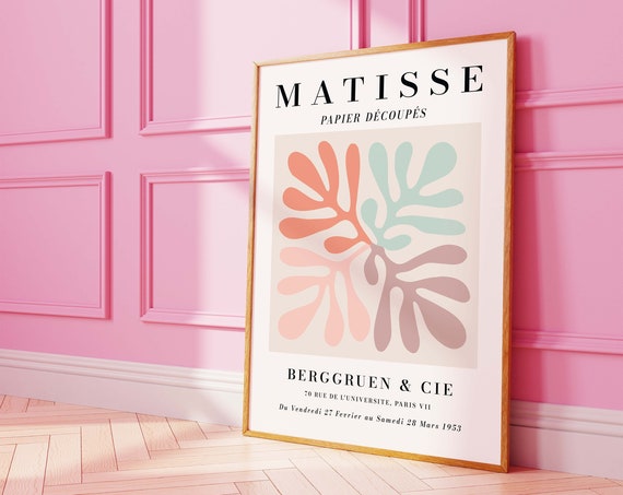 Matisse Exhibition Print Art Paper Cut Outs French Abstract Art Abstract Wall Art Cute Trendy Wall Art