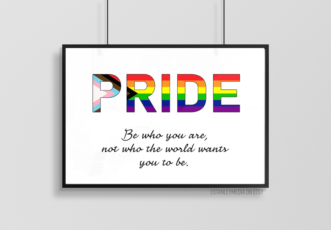Progress Pride Flag Art Print, LGBTQ Pride Decor - Image 3