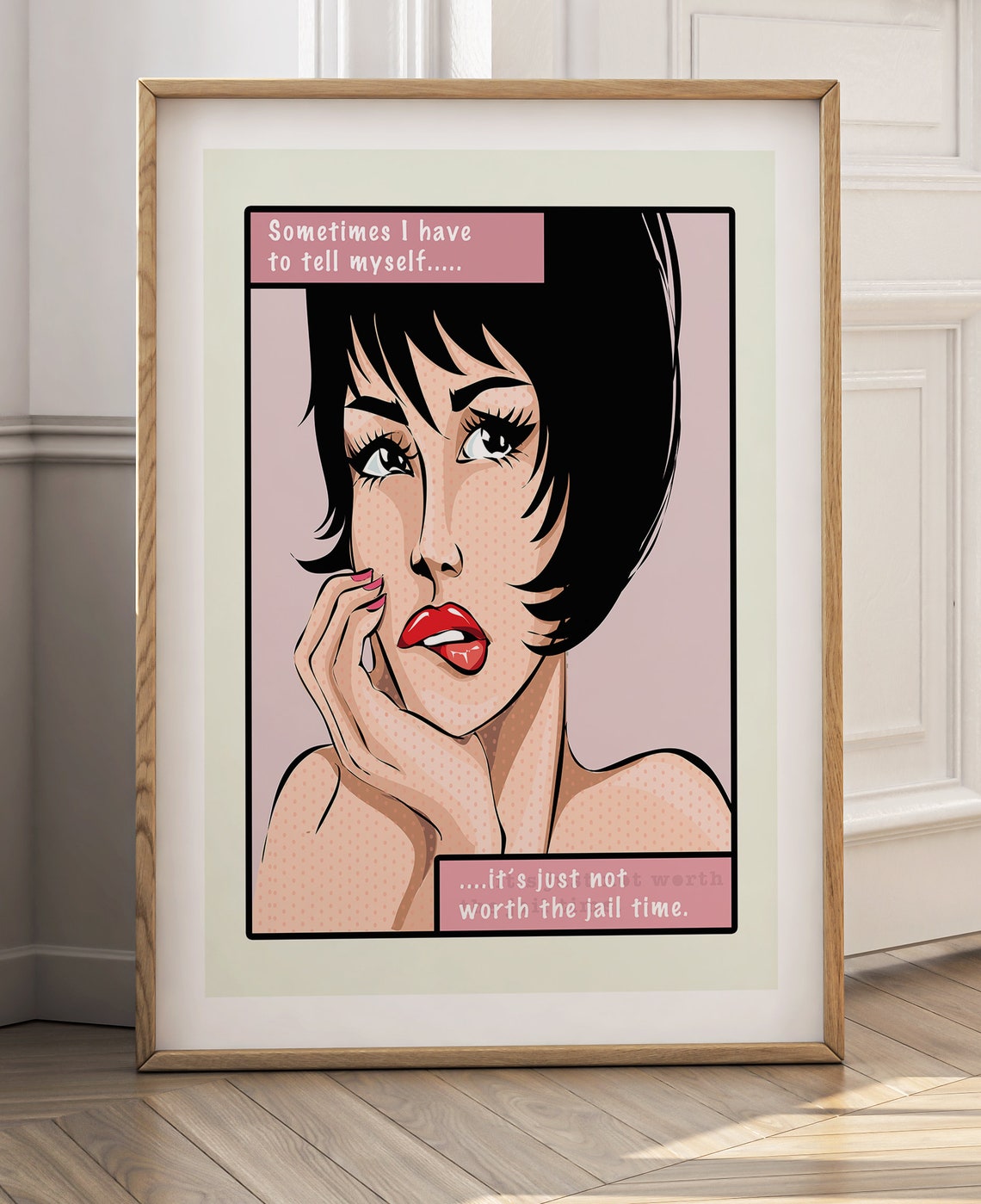 Pop Art Comic Girl Funny Quote Sassy Retro 60s Style Feminist Poster - Image 2