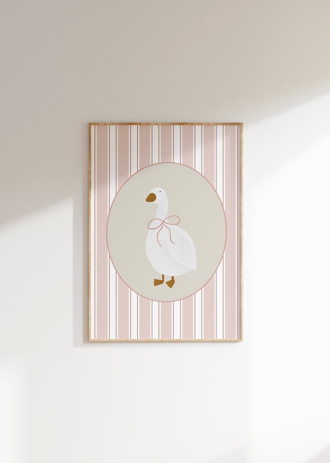 Cute Goose Poster, Vintage Nursery Decor Print
