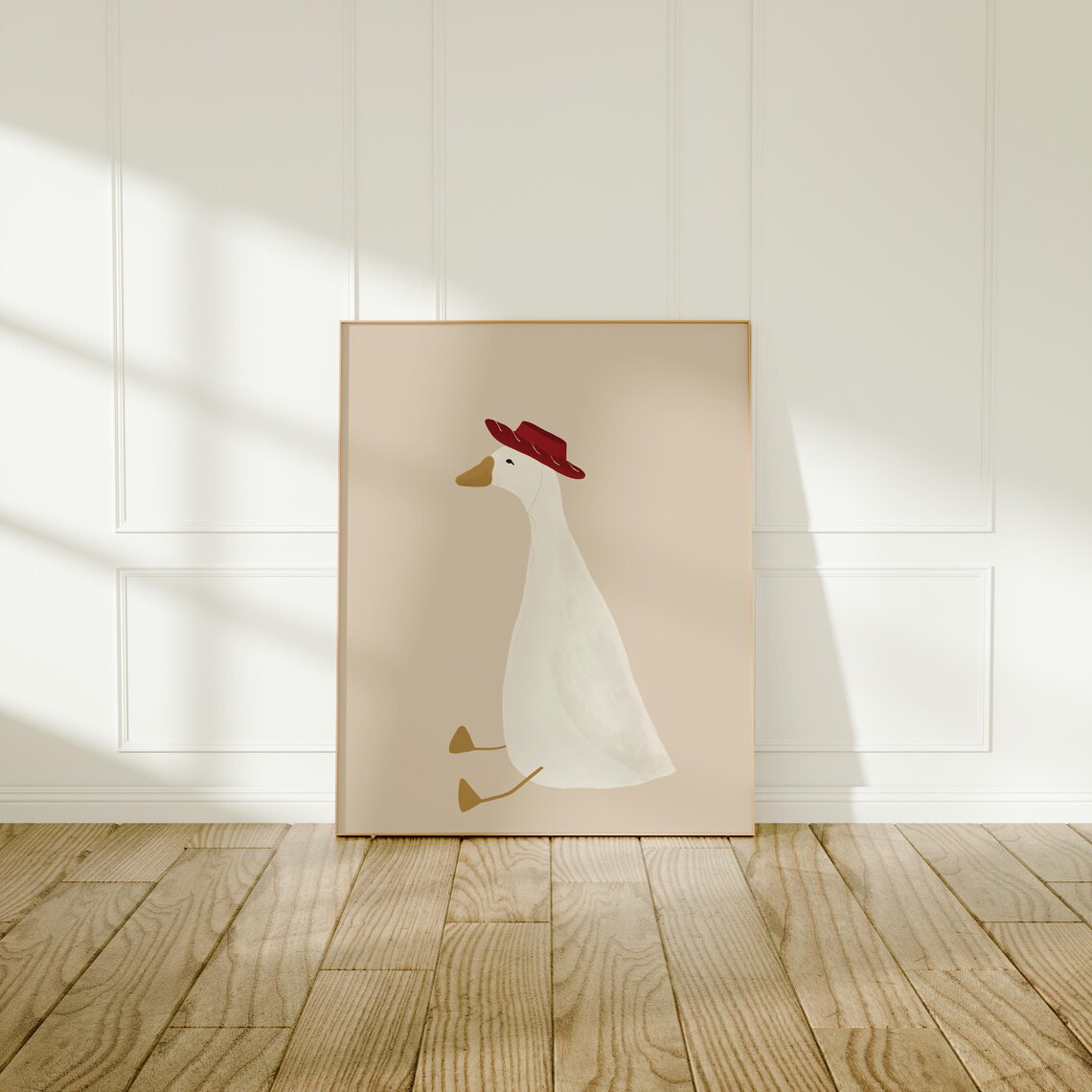 Silly Goose Vintage Cowboy Goose Art Print