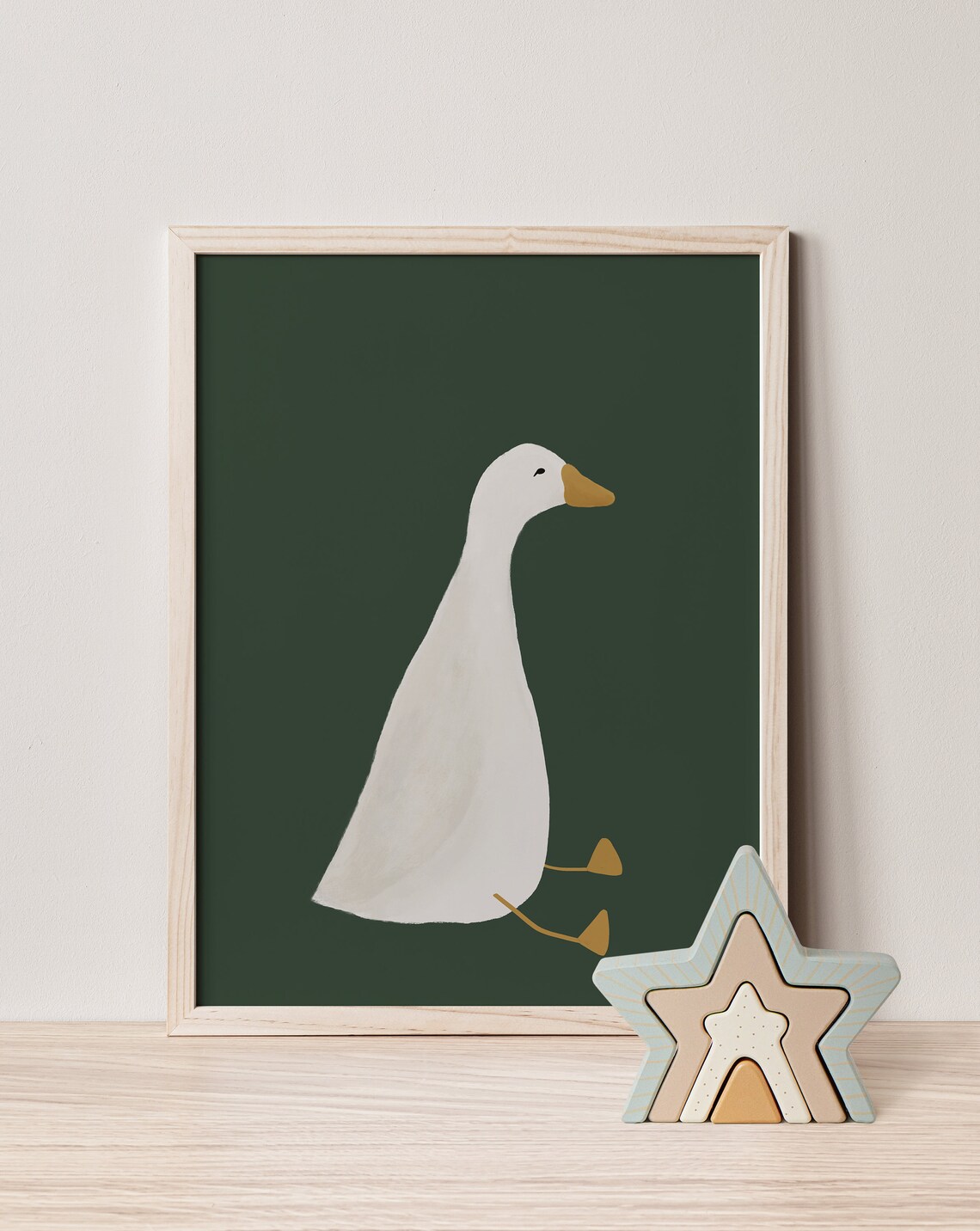 Silly Goose Cute Goose Poster, Nursery Decor - Image 3