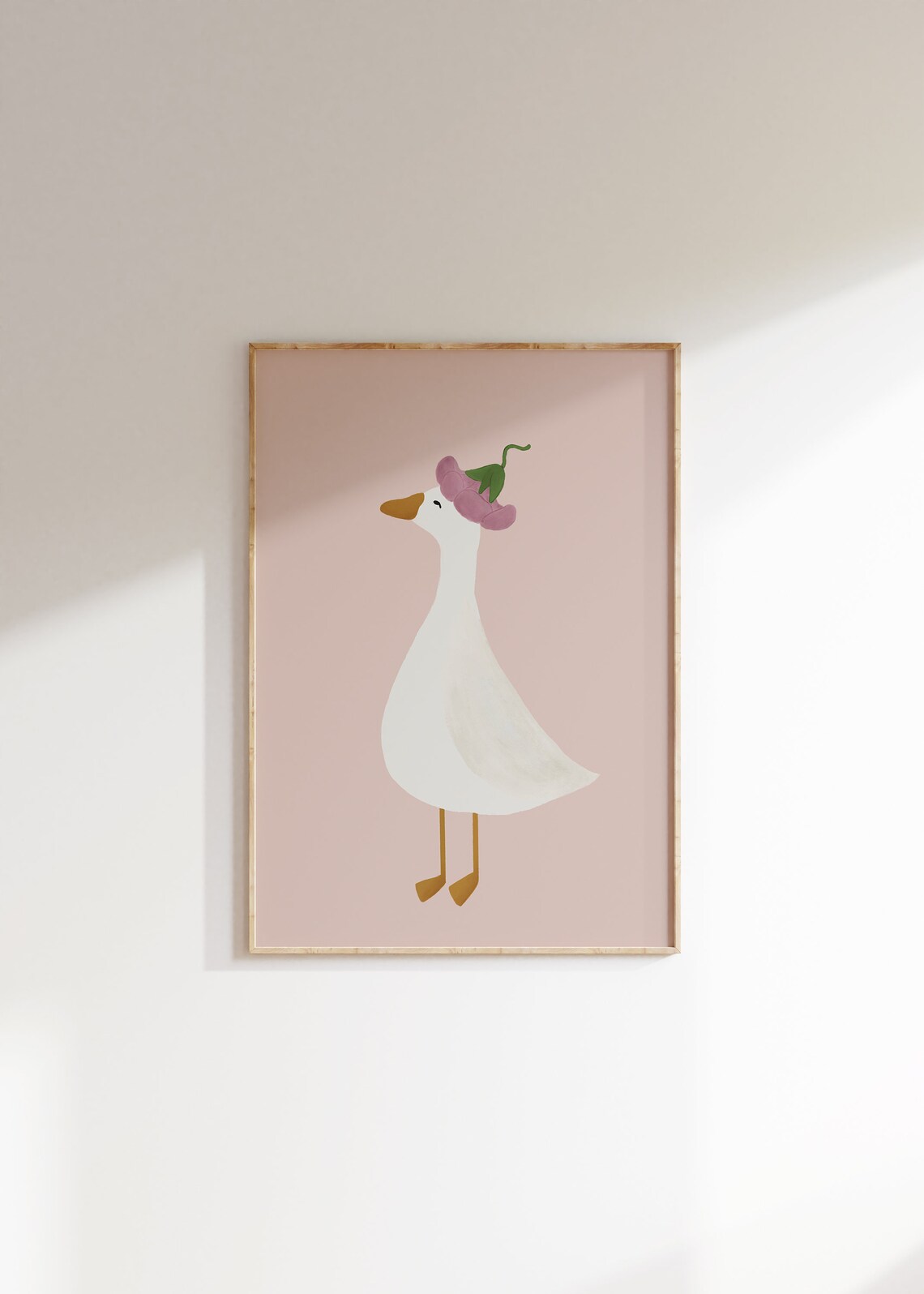 Silly Goose Cute Goose Nursery Art Print