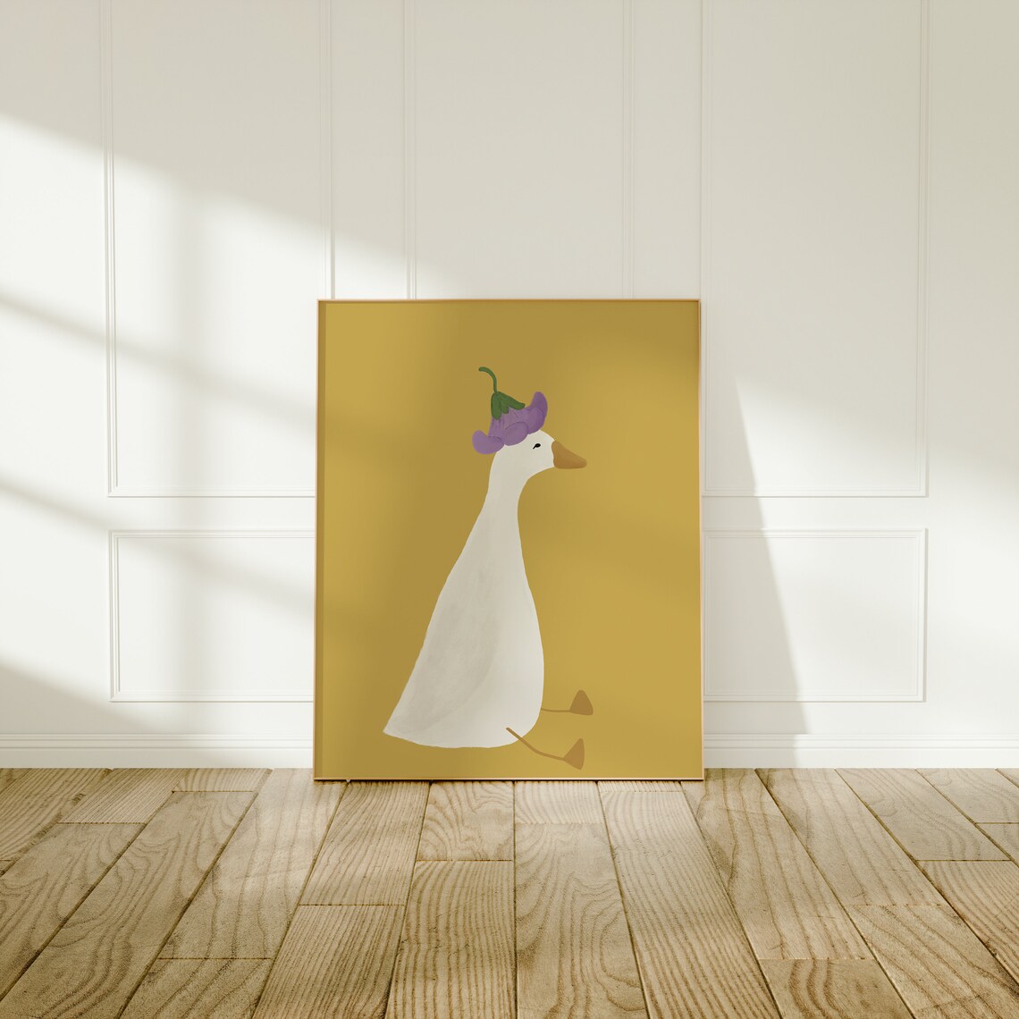 Silly Goose Yellow Nursery Decor Art Print - Image 2