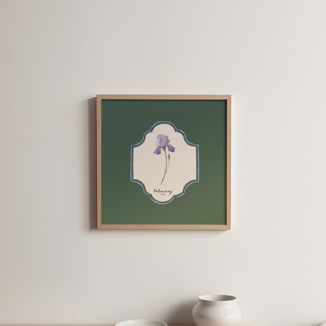 February Birth Month Flower Personalized Art Print - Image 5
