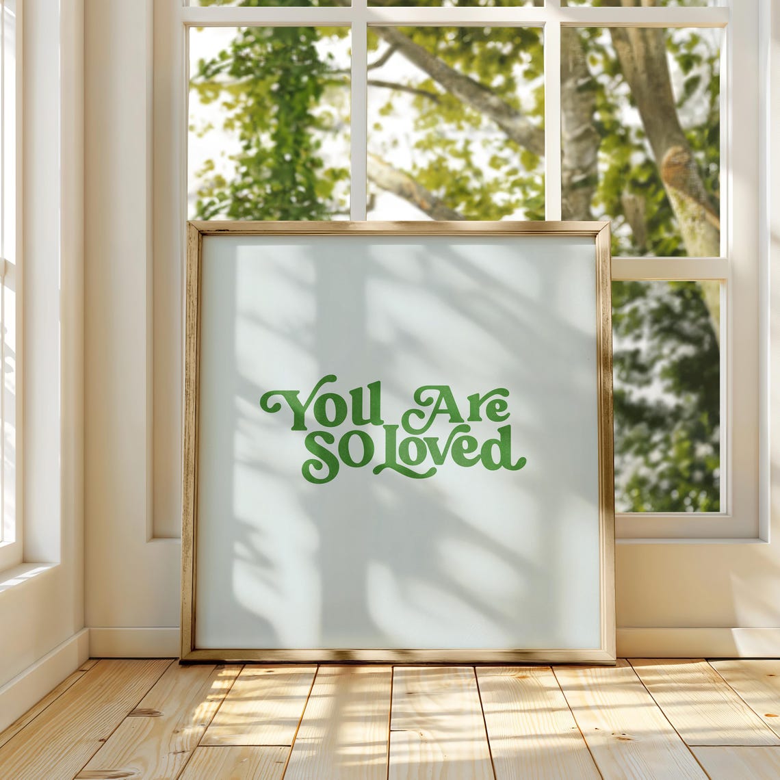 You Are So Loved Square Print Instant Wall Art Trendy Decor Illustration Living Room Art Nursery