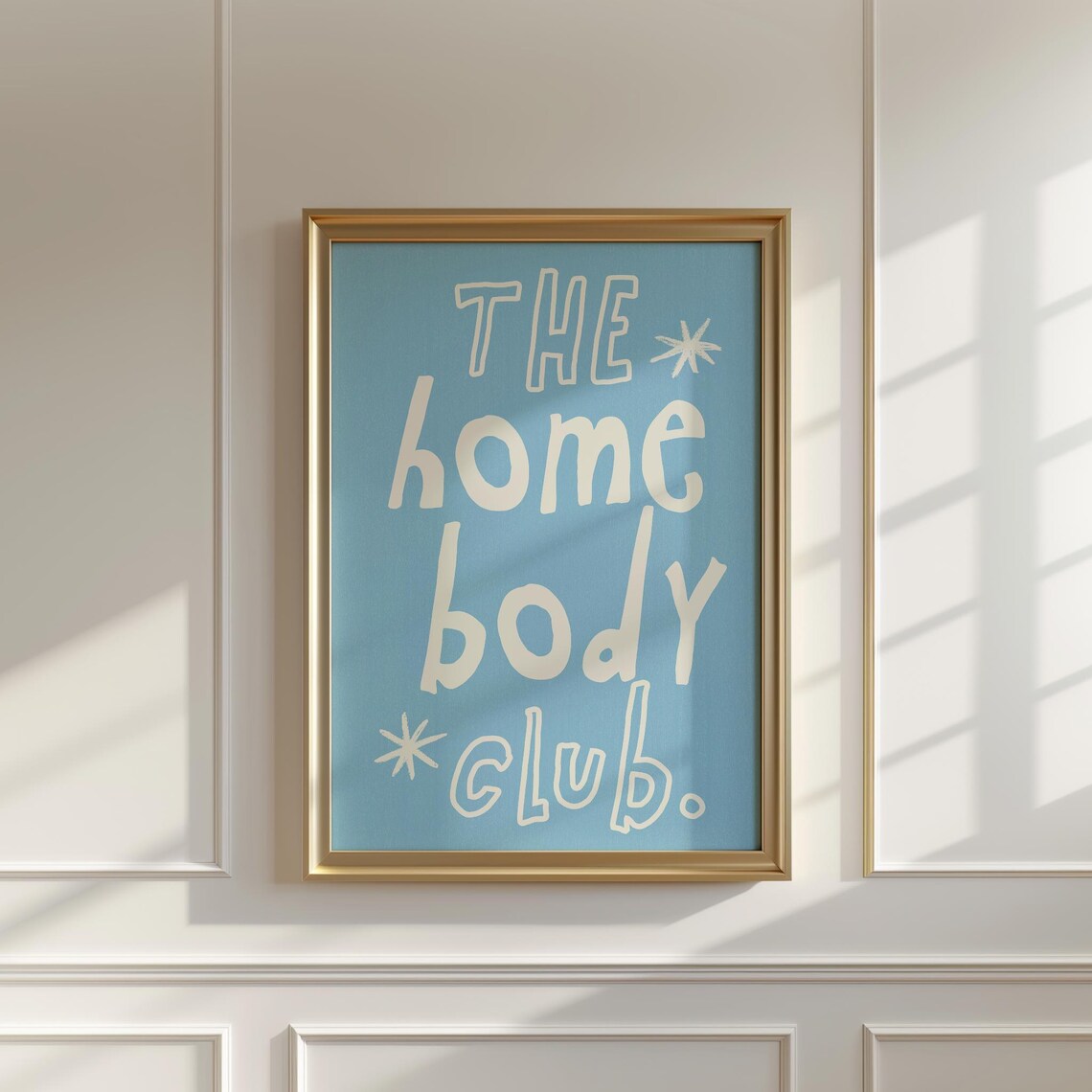 The Homebody Club Light Blue Hand Lettered Quote Trendy Wall Art Print - Image 3