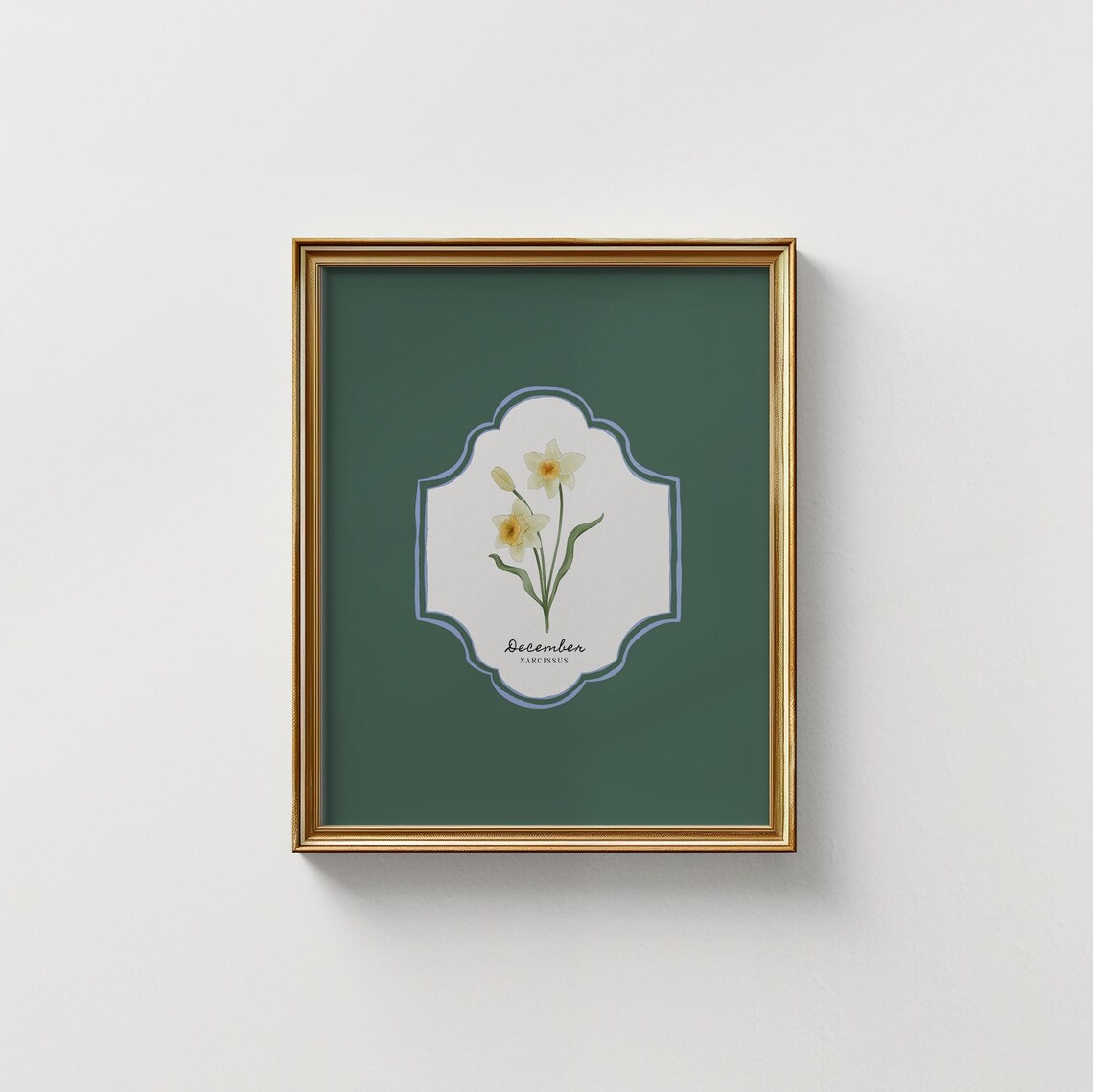 December Birth Flower Illustration, Vintage Botanical Art Print - Image 5