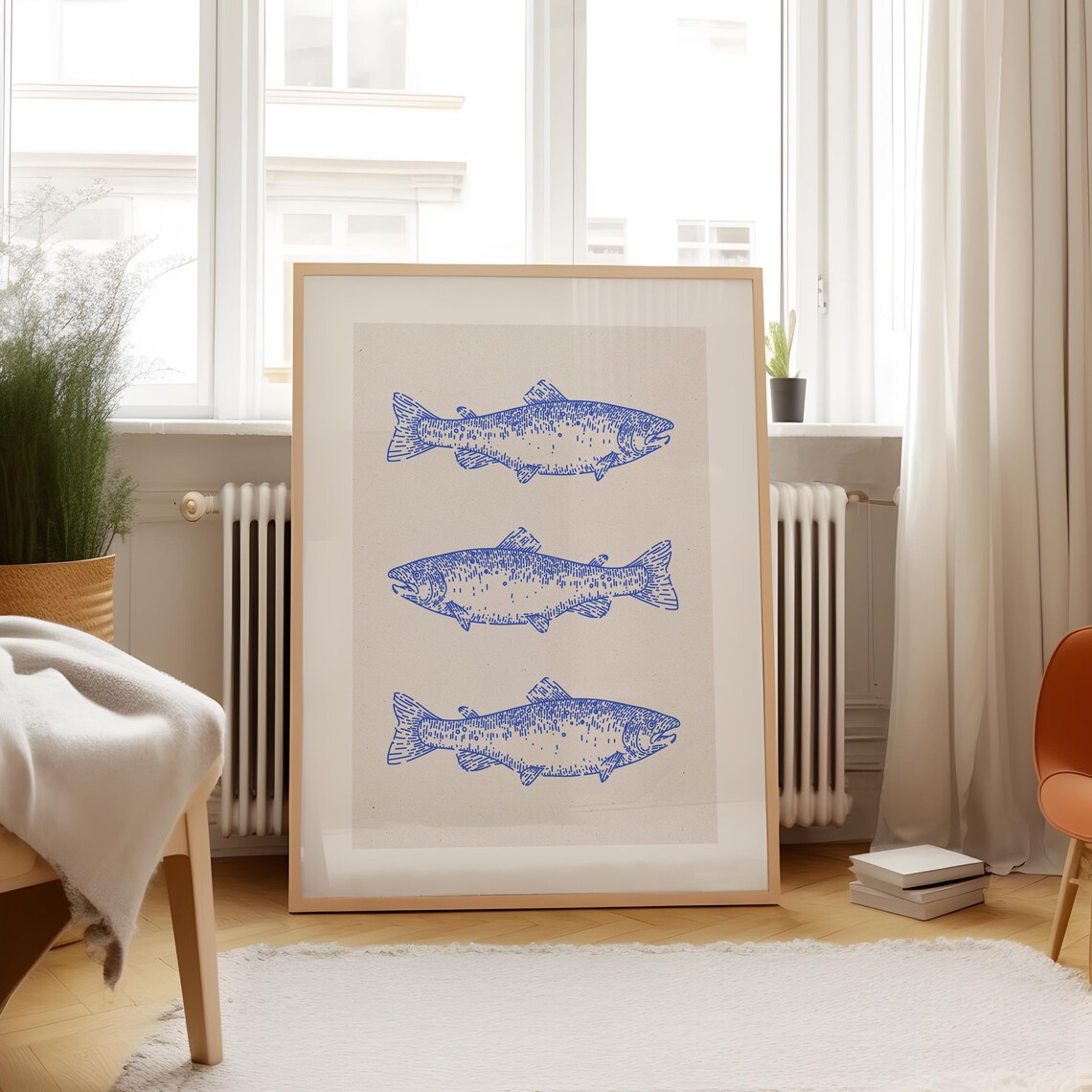 Catch Of The Day Vertical Coastal Art Print - Image 3