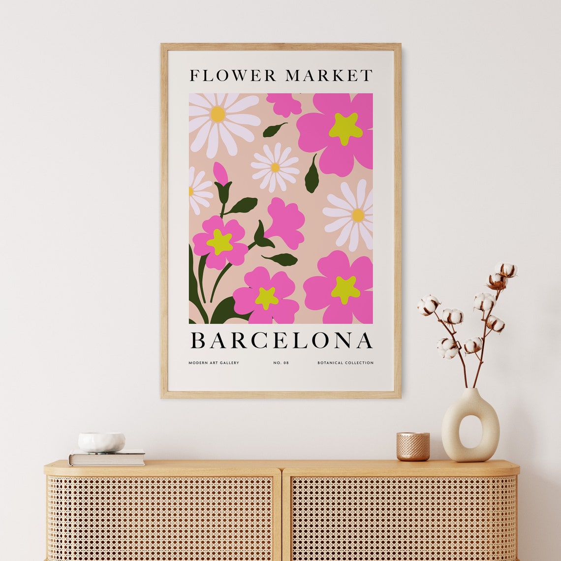 Flower Market Barcelona Art Print, Botanical Decor - Image 3