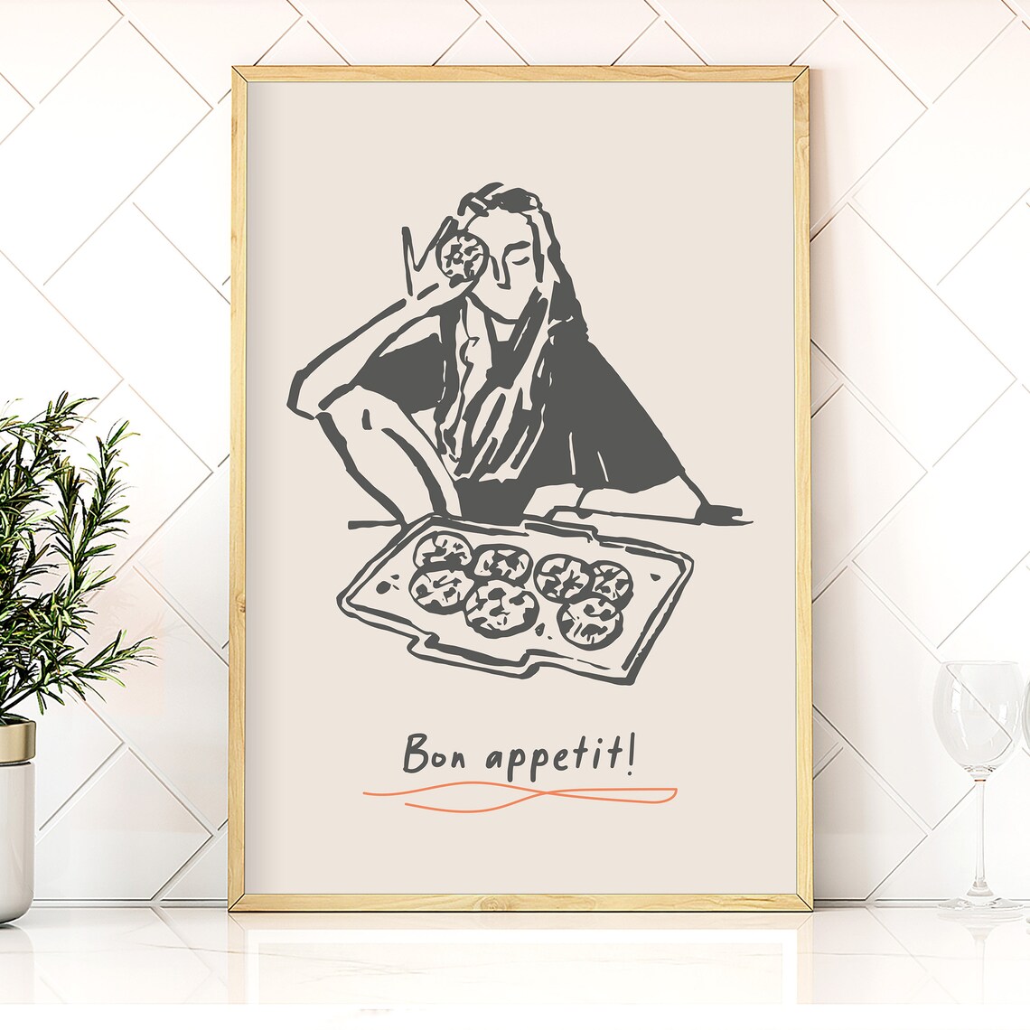 Cookie Baking Vintage Food Poster, Kitchen Decor - Image 4