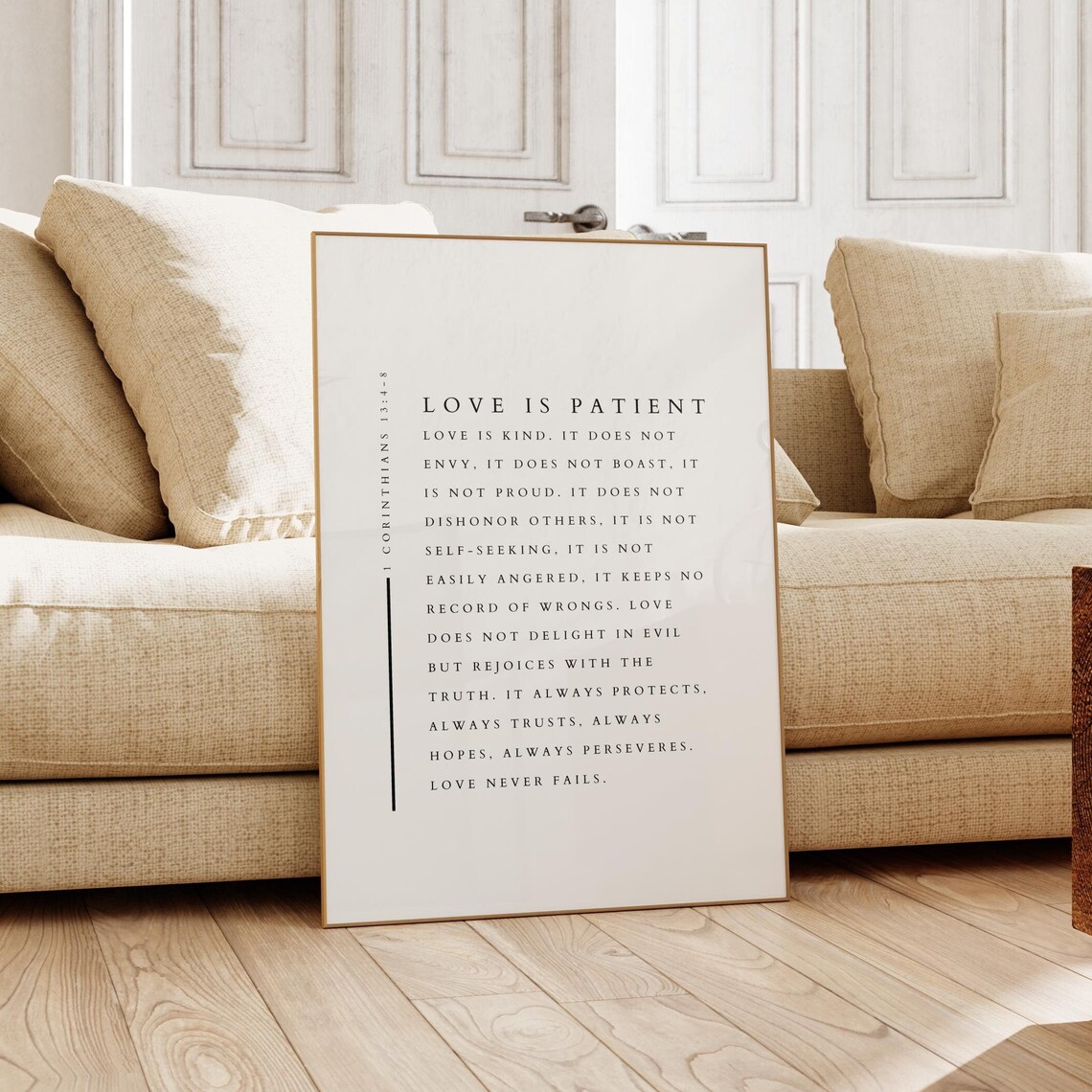 1 Corinthians 13:4-8 Love Is Patient Love Is Kind Art Print - Image 3
