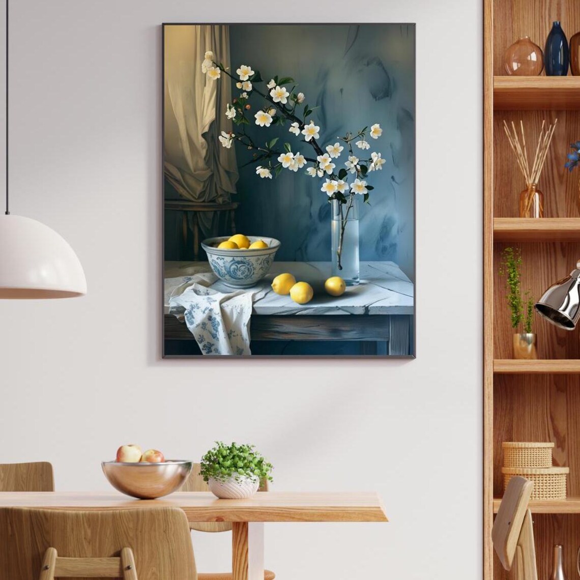 Vintage Inspired Spring Still Life, Kitchen Wall Art - Image 2