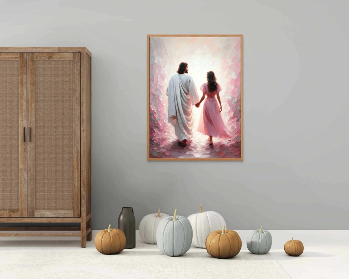 You And Him Christian Wall Art Jesus And Woman Jesus Painting Lds Art Bible Prints Jesus And Girl Art Jesus Art Christian - Image 4