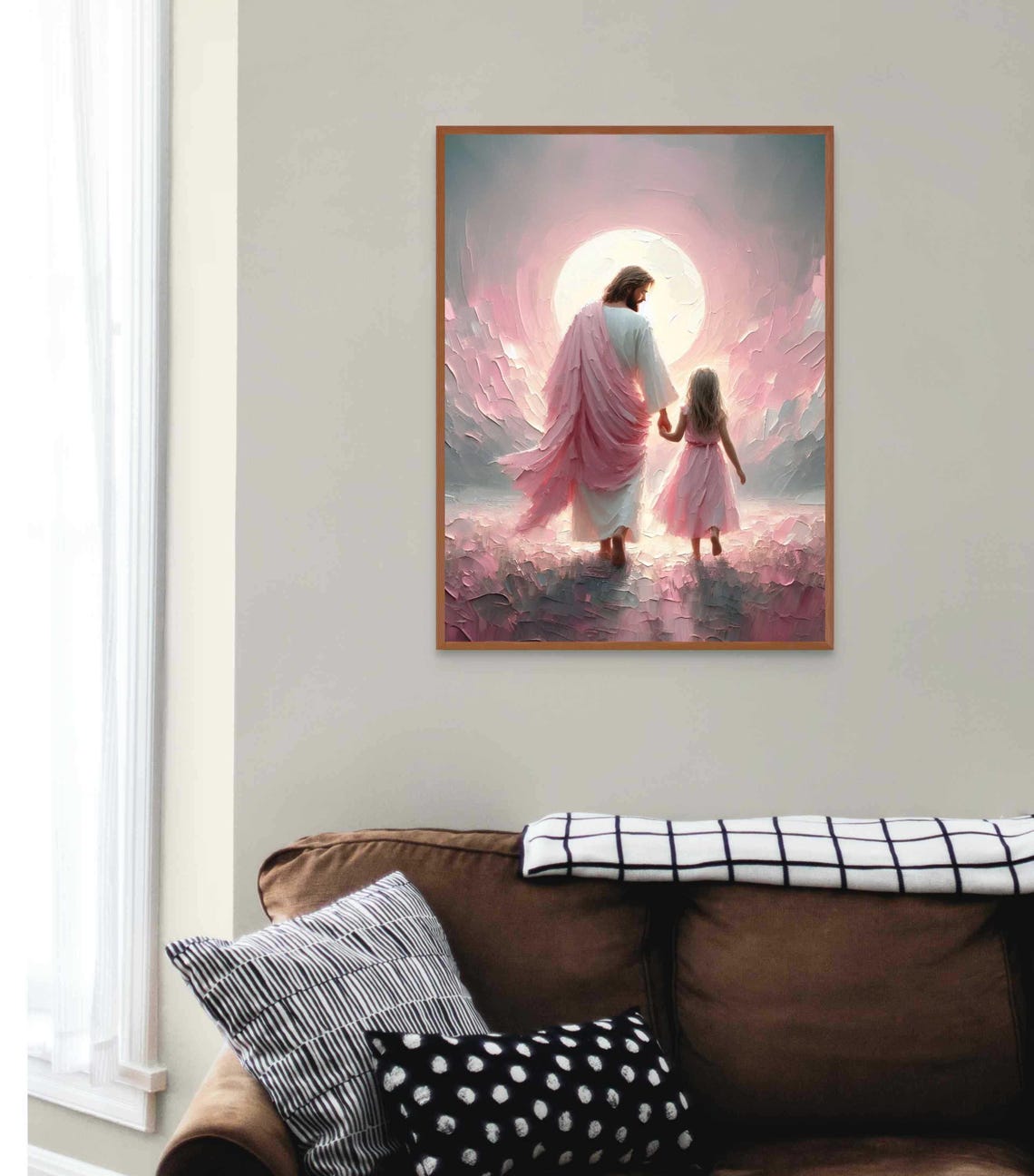 Her Lord And Savior Christian Art Jesus With Girl Jesus Painting Lds Painting Bible Verse Wall Art Jesus And Children Art Christ Art - Image 4