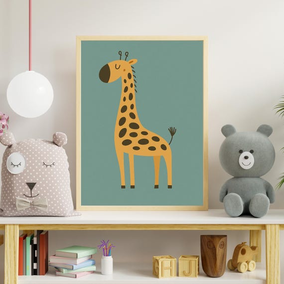 Giraffe Nursery Art Safari Jungle Animal