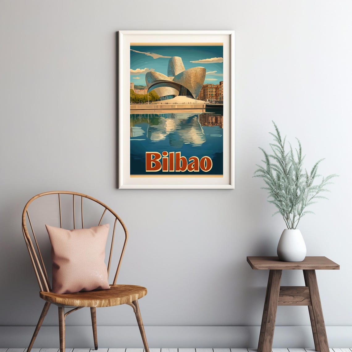 Stunning Guggenheim Museum Bilbao Art Reflective Waters And Urban Charm Instant Wall Art - Image 3