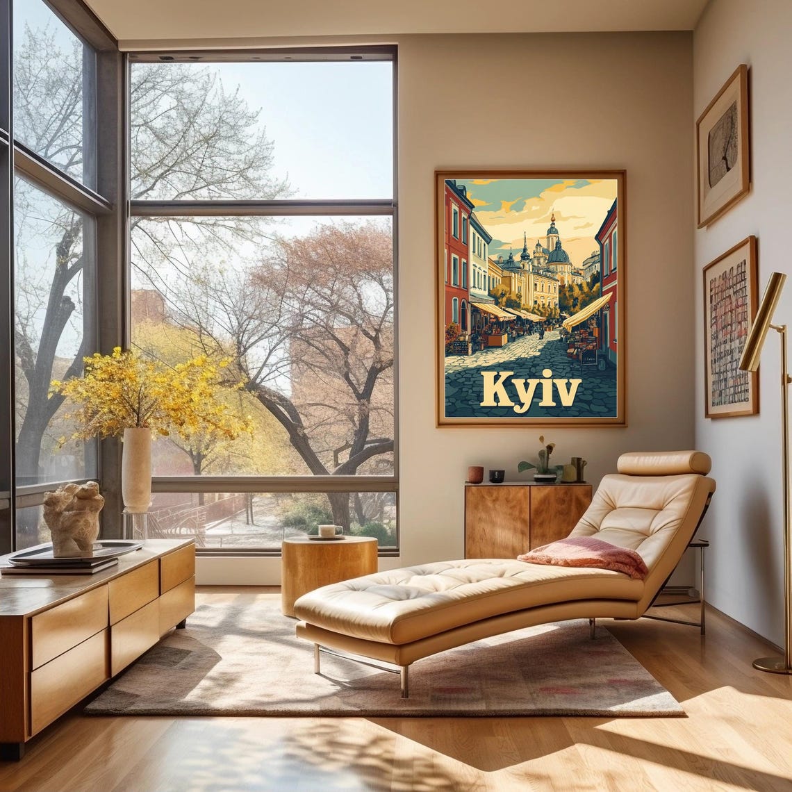 Kyiv A Vintage Travel Poster Inspired By The Warm Charm And Historic Streets Of Ukraines Capital City - Image 2