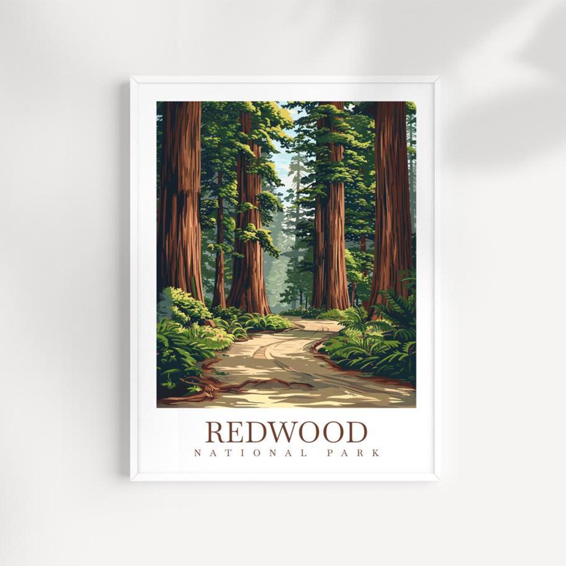 Redwood National Park Travel Print Wall Art Redwood National Park Wall Hanging Home Dcor Redwood National Park Gift Art Lovers