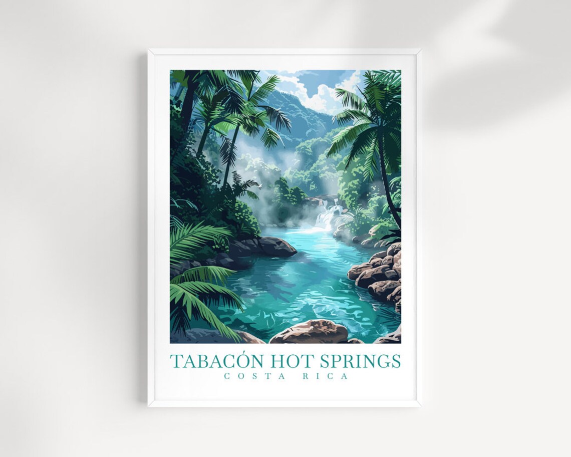 Tabacon Hot Springs Travel Print Wall Art Costa Rica Wall Hanging Home Dcor Costa Rica Gift Art Lovers Costa Rica Wall Art Costa Rica