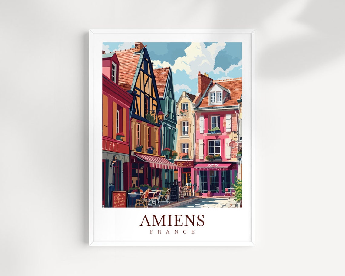 Amiens Travel Print France Poster Amiens Decor Cityscape Art Print Amiens Wall Art For Travel Enthusiast Gift Amiens France Poster Decor