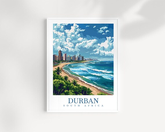 Durban Travel Print Durban Poster Wall Art South Africa Wall Hanging Home Dcor Durban Gift Art Lovers Durban Art Print Durban Art