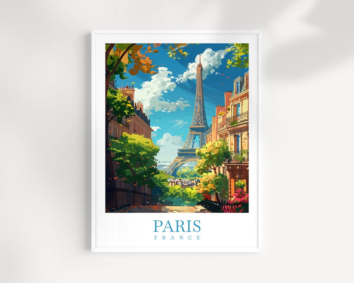 Paris City Poster Travel Poster Wall Art Paris Wall Hanging Home Dcor Paris Gift Art Lovers France Art Lover Gift France Wall Art Dcor