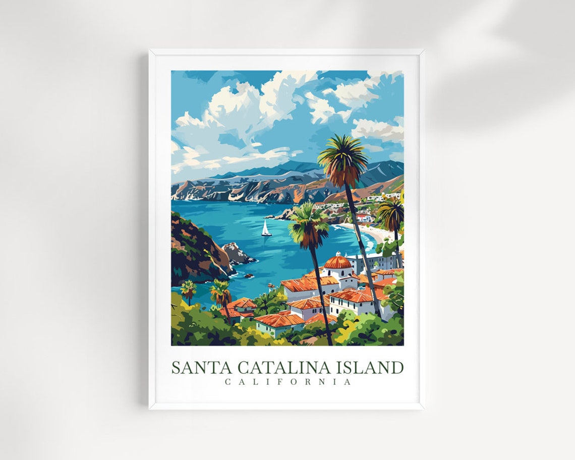 Santa Catalina Island Travel Print Wall Art Catalina Island Wall Hanging Home Dcor Catalina Island Gift Art Lovers California Lover Gift