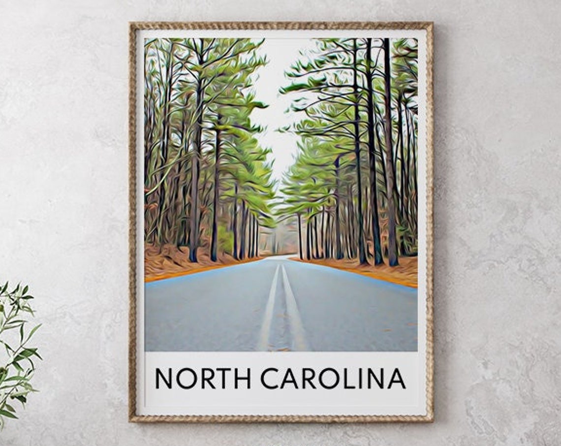 North Carolina Print North Carolina Art North Carolina Wall Art North Carolina Art Print North Carolina Poster North Carolina Travel