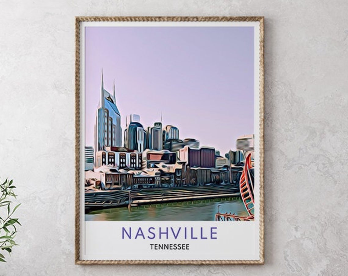 Nashville Print Tennessee Print Nashville Art Print Nashville Art Tennessee Art Nashville Wall Decor Nashville Tennessee Travel - Image 2