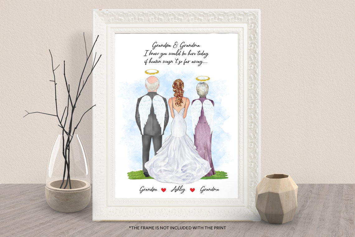 Grandparents Of The Bride Memorial Print Loving Memory Sign Wedding Memorial Remembrance Table Memorial Sign Grandpa Grandma In Heaven Gift