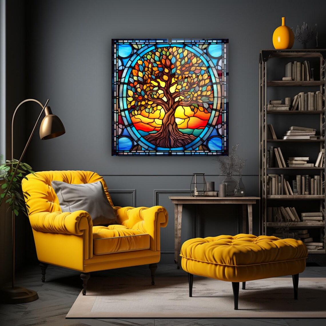 Elegant Tree Of Life Wall Art Tempered Glass Print Modern Nature Wall Decor Luxury Glass Wall Art For Home And Office - Image 3