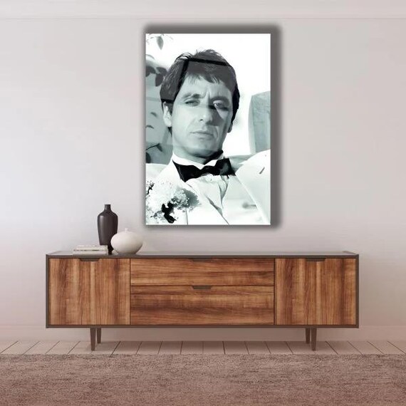 Tony Montana Scarface White Tuxedo Al Pacino Classic Movie Poster