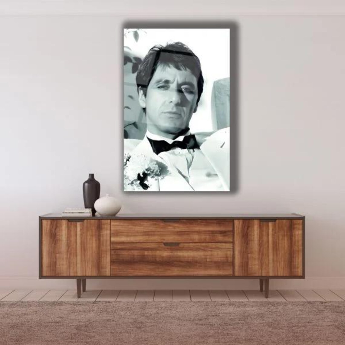Tony Montana Scarface White Tuxedo Al Pacino Classic Movie Poster