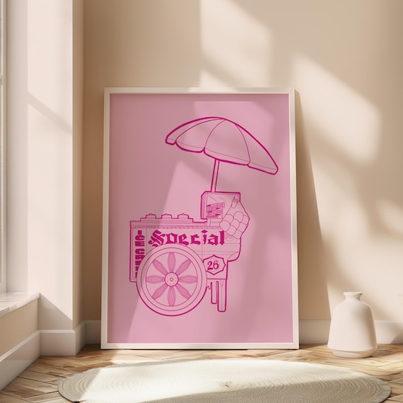 Filipino Dirty Ice Cream Art Streetfood Illustration Printables Pinoy Cart Digital Download Wall Decor Home Kitchen