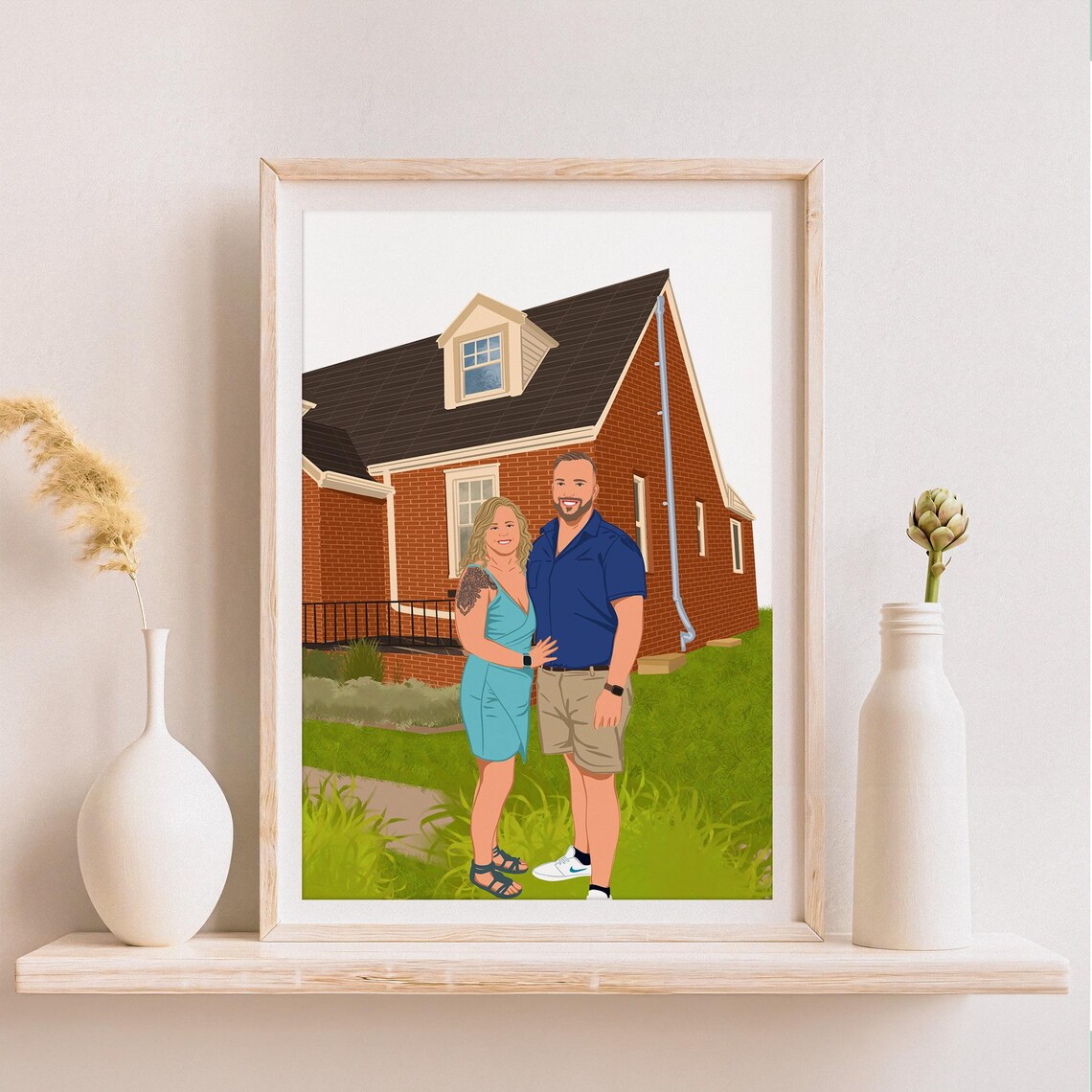 Custom House Portrait Art Print, Realtor Closing Gift - Image 3