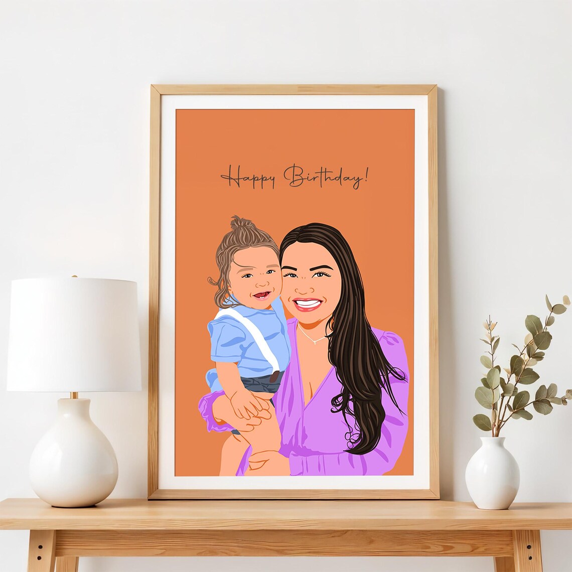 Custom Family Portrait Illustration, Mother's Day Art Print - Image 3