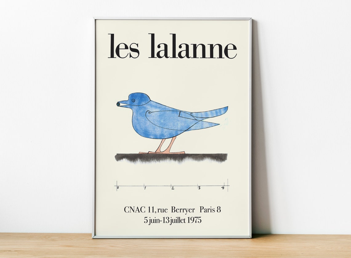 Les Lalanne Blue Bird Paris Exhibition Poster