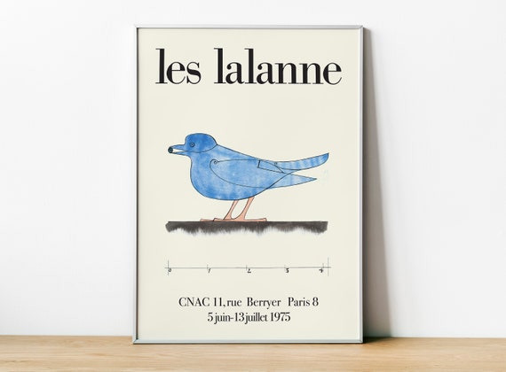Les Lalanne Blue Bird Paris Exhibition Poster