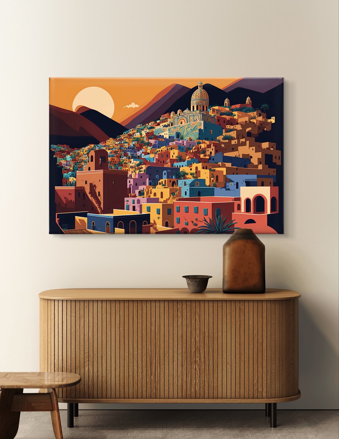 Sunset Over Guanajuato Colorful Hillside Cityscape Mexico Poster - Image 6