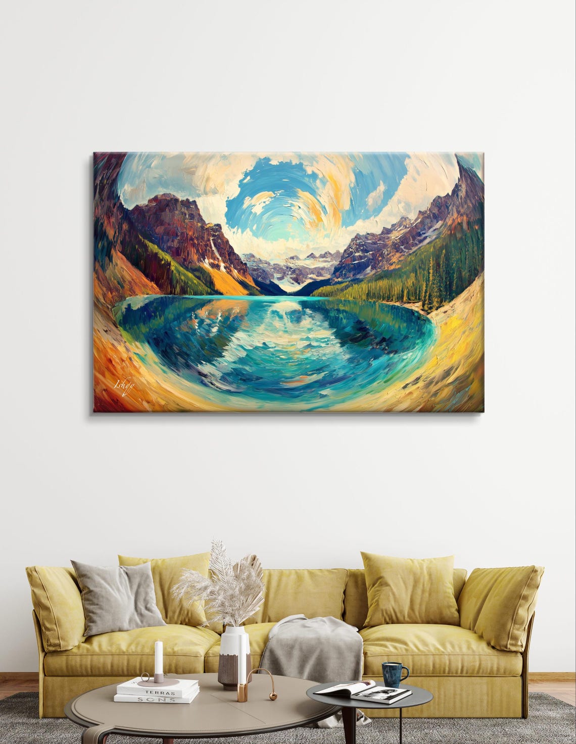 Banff National Park Turquoise Lake Rocky Mountain View Poster - Image 5