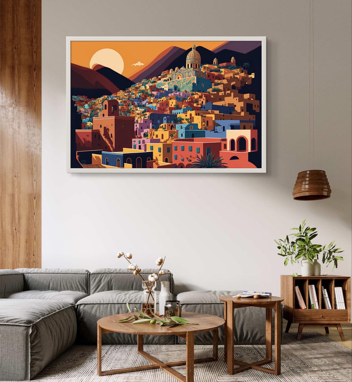 Sunset Over Guanajuato Colorful Hillside Cityscape Mexico Poster - Image 4