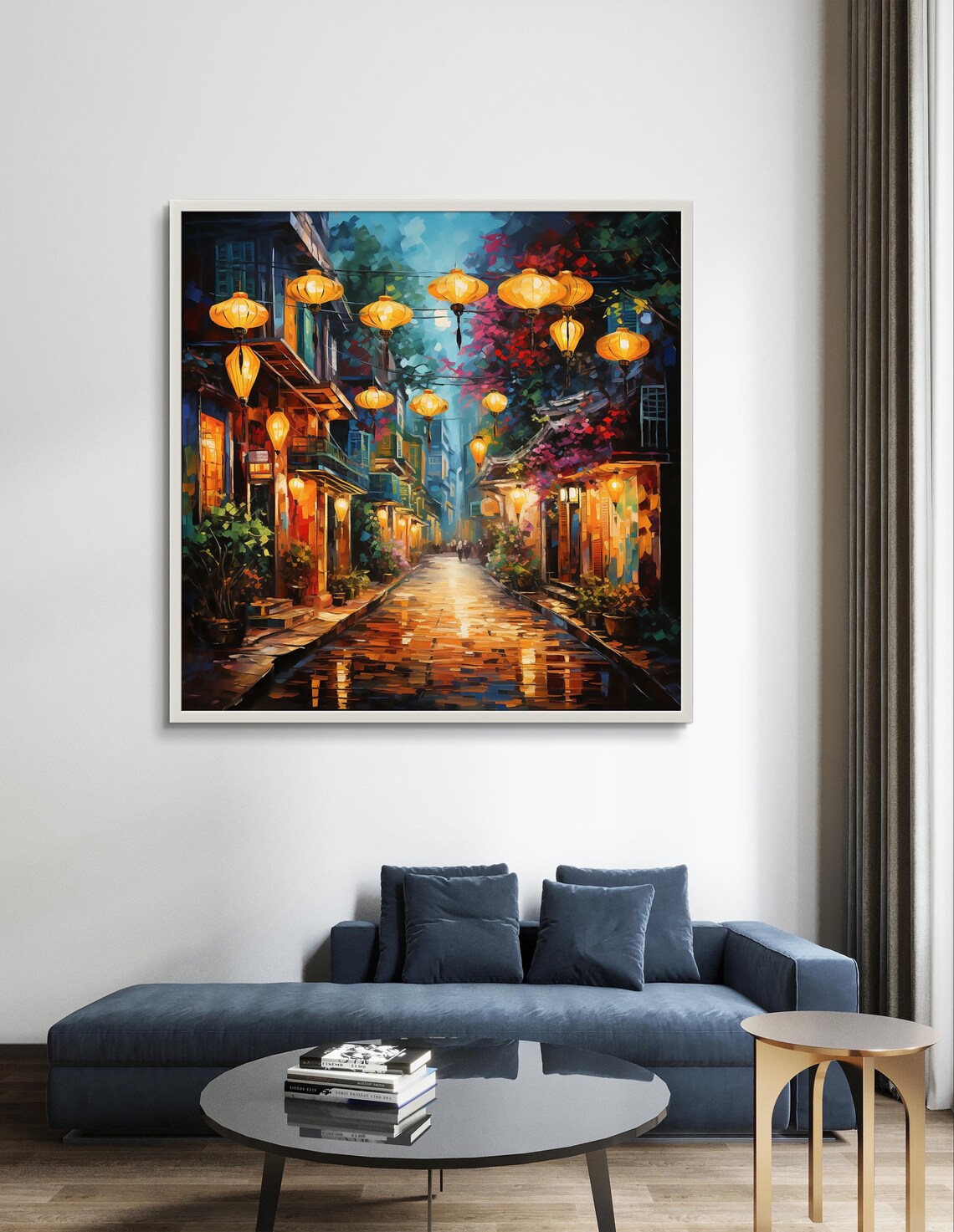 Hoi An Vietnam Lantern Street Scene Travel Poster - Image 4