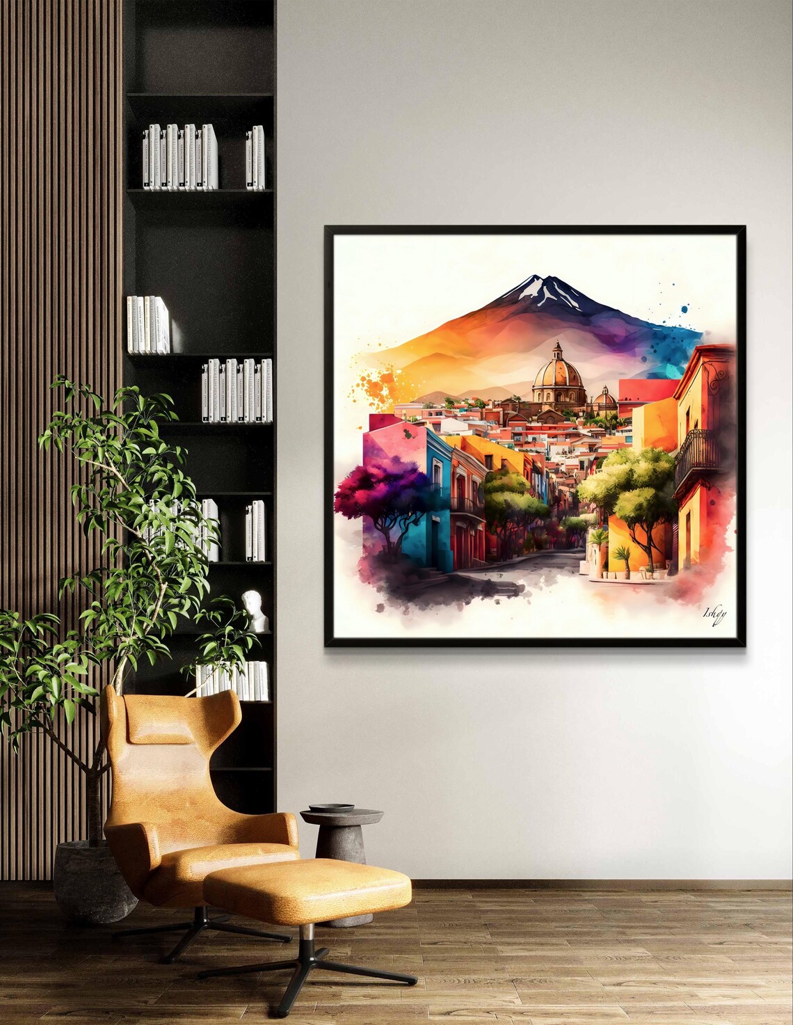 Bernal, Queretaro Mexican Travel Poster Art Print - Image 2